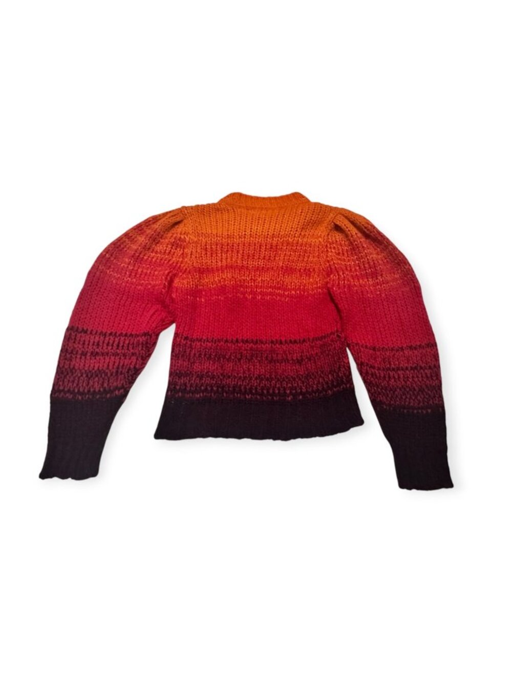 Ulla Johnson Rosalia Gradient Pullover Sweater, Red & Orange ,Alpaca Blend S - Picture 7 of 12